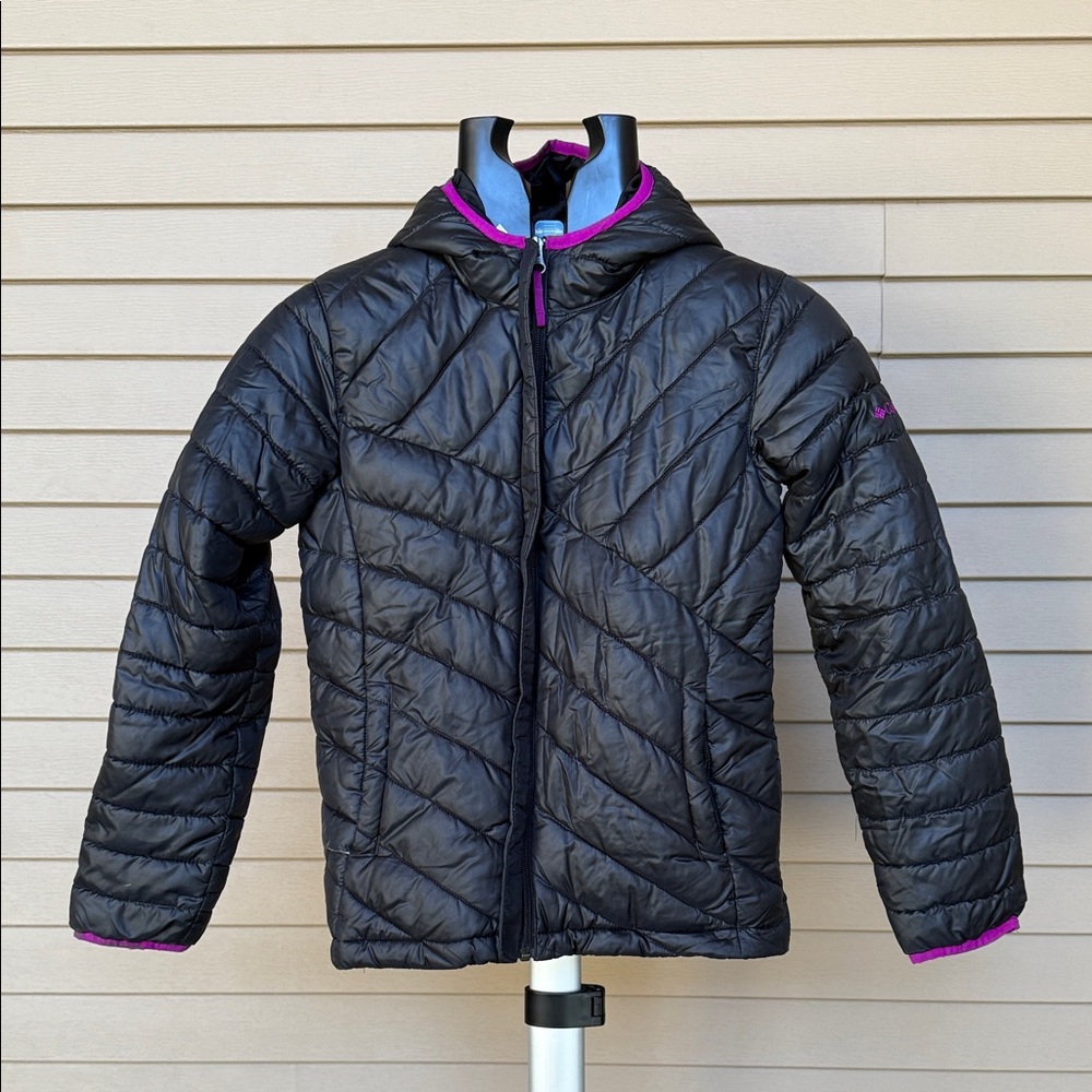 Stylish Kids Black and Purple Puffer Jacket